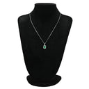 ノンブランド NON BRAND エメラルド ダイヤ エメラルドグリーン×プラチナシルバー Pt900 エメラルド ダイヤモンド ペンダントトップ 緑 ネックレストップ エメラルドカット スクエア プラチナム