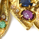 ノンブランド NON BRAND イエローゴールド×マルチカラー K18YG ダイヤモンド サファイア ルビー エメラルド ペンダントトップ Au750 18K 18金 ダイヤ マルチストーン ダンシングピエロモチーフ アンティーク