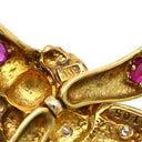 ノンブランド NON BRAND イエローゴールド×マルチカラー K18YG ダイヤモンド サファイア ルビー エメラルド ペンダントトップ Au750 18K 18金 ダイヤ マルチストーン ダンシングピエロモチーフ アンティーク