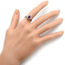 ノンブランド NON BRAND ルビー ダイヤリング プラチナシルバー Pt850 ルビー ダイヤモンド リング 指輪 レッド 赤 11号