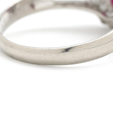 ノンブランド NON BRAND ルビー ダイヤリング プラチナシルバー Pt850 ルビー ダイヤモンド リング 指輪 レッド 赤 11号