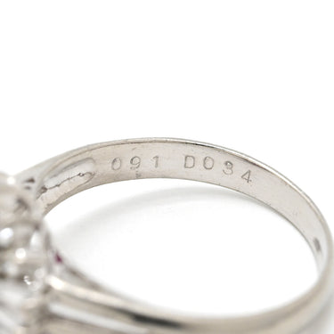 ノンブランド NON BRAND ルビー ダイヤリング プラチナシルバー Pt850 ルビー ダイヤモンド リング 指輪 レッド 赤 11号