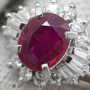 ノンブランド NON BRAND ルビー ダイヤリング プラチナシルバー Pt850 ルビー ダイヤモンド リング 指輪 レッド 赤 11号