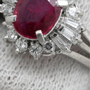 ノンブランド NON BRAND ルビー ダイヤリング プラチナシルバー Pt850 ルビー ダイヤモンド リング 指輪 レッド 赤 11号