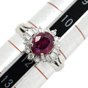 ノンブランド NON BRAND ルビー ダイヤリング プラチナシルバー Pt850 ルビー ダイヤモンド リング 指輪 レッド 赤 11号