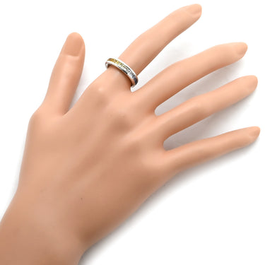 ノンブランド NON BRAND サファイアリング ホワイトゴールド×イエロー×ブルー×ホワイト K18WG サファイア リング 指輪 Au750 18K 18金 イエロー ブルー ホワイト カラーストーン 11号