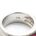 ノンブランド NON BRAND ルビー ダイヤ リング レッド×プラチナシルバー Pt900 ルビー ダイヤモンド リング 指輪 赤 プラチナム マット加工 つや消し 天然石 11号