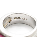 ノンブランド NON BRAND ルビー ダイヤ リング レッド×プラチナシルバー Pt900 ルビー ダイヤモンド リング 指輪 赤 プラチナム マット加工 つや消し 天然石 11号