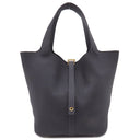 エルメス HERMES ピコタンロックMM キャバン トリヨンクレマンス ハンドバッグ ゴールド金具 濃紺