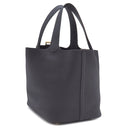 エルメス HERMES ピコタンロックMM キャバン トリヨンクレマンス ハンドバッグ ゴールド金具 濃紺