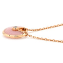 カルティエ Cartier アミュレット ドゥ カルティエ ピンク×ピンクゴールド K18PG ダイヤモンド ピンクオパール ネックレス 1P 1石 1粒 ダイヤ ピンクオパール ローズ
