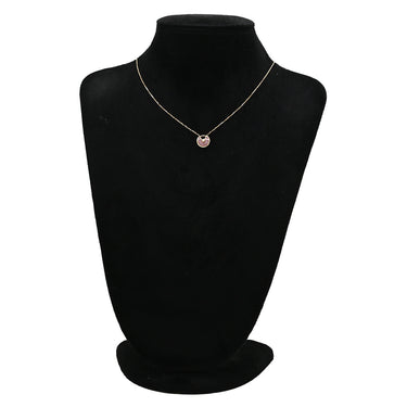 カルティエ Cartier アミュレット ドゥ カルティエ ピンク×ピンクゴールド K18PG ダイヤモンド ピンクオパール ネックレス 1P 1石 1粒 ダイヤ ピンクオパール ローズ