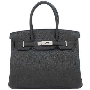 エルメス HERMES バーキン30 ブラック トゴ ハンドバッグ シルバー金具 黒