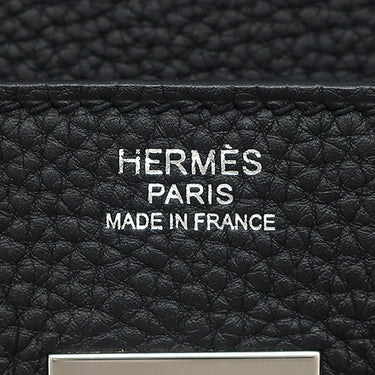 エルメス HERMES バーキン30 ブラック トゴ ハンドバッグ シルバー金具 黒