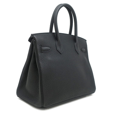 エルメス HERMES バーキン30 ブラック トゴ ハンドバッグ シルバー金具 黒