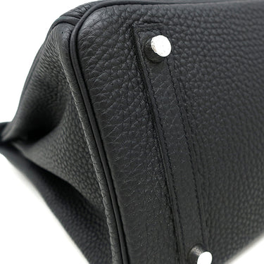 エルメス HERMES バーキン30 ブラック トゴ ハンドバッグ シルバー金具 黒