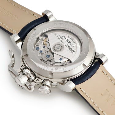 腕時計 グラハム GRAHAM クロノファイター ヴィンテージ ノーズアート ドラゴン 2CVAS.U16A 自動巻き メンズ 新品同様 ブルー 限定