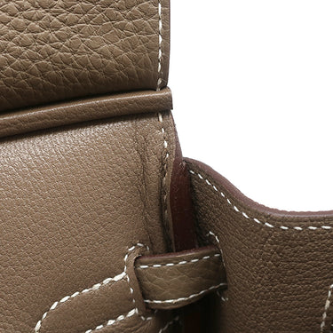 エルメス HERMES バーキン25 エトゥープ トゴ ハンドバッグ シルバー金具 グレージュ