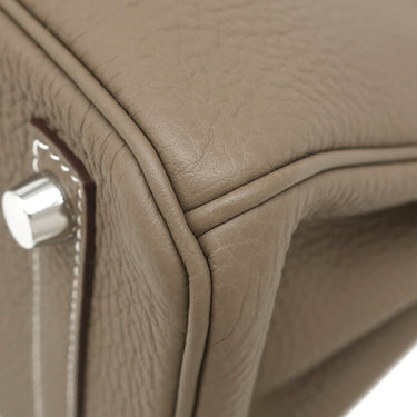 エルメス HERMES バーキン25 エトゥープ トゴ ハンドバッグ シルバー金具 グレージュ
