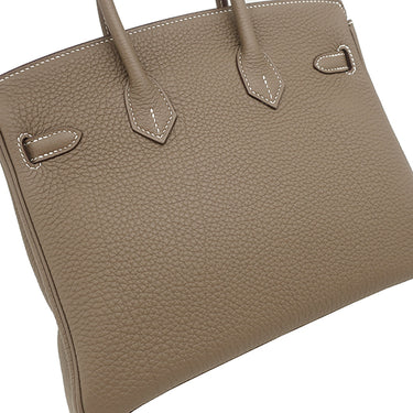 エルメス HERMES バーキン25 エトゥープ トゴ ハンドバッグ シルバー金具 グレージュ
