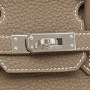 エルメス HERMES バーキン25 エトゥープ トゴ ハンドバッグ シルバー金具 グレージュ