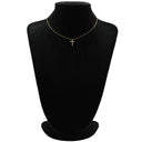 ノンブランド NON BRAND ダイヤ クロスペンダント イエローゴールド K18YG ダイヤモンド ネックレス 十字架 11石 11P