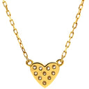 アーカー AHKAH ハートパヴェ VC0104 イエローゴールド K18YG ダイヤモンド ネックレス AHKAH Au750 18K 18金 ダイヤ ペンダント チェーン