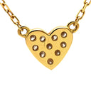 アーカー AHKAH ハートパヴェ VC0104 イエローゴールド K18YG ダイヤモンド ネックレス AHKAH Au750 18K 18金 ダイヤ ペンダント チェーン