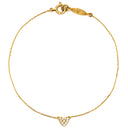 アーカー AHKAH ハートパヴェ VC0108010500 イエローゴールド K18YG ダイヤモンド ブレスレット AHKAH Au750 18K 18金 ダイヤ