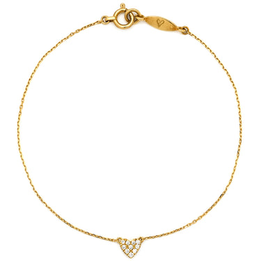 アーカー AHKAH ハートパヴェ VC0108010500 イエローゴールド K18YG ダイヤモンド ブレスレット AHKAH Au750 18K 18金 ダイヤ