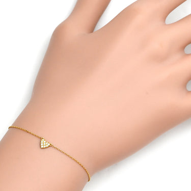 アーカー AHKAH ハートパヴェ VC0108010500 イエローゴールド K18YG ダイヤモンド ブレスレット AHKAH Au750 18K 18金 ダイヤ