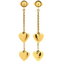 ティファニー Tiffany & Co ダブル ハート ドロップ スウィング チェーン イエローゴールド K18YG ピアス T&Co. Au750 18K 18金 ハートモチーフ ドロップピアス