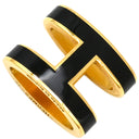 エルメス HERMES ポップアッシュ ブラック×ゴールド GP ラッカー ペンダントトップ Hモチーフ ネックレストップ