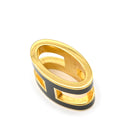 エルメス HERMES ポップアッシュ ブラック×ゴールド GP ラッカー ペンダントトップ Hモチーフ ネックレストップ