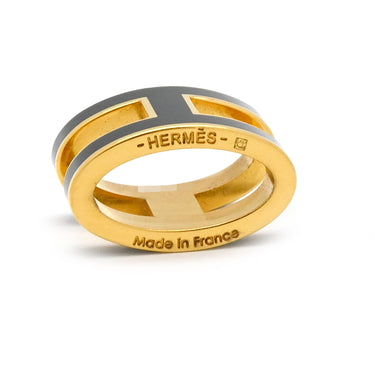 エルメス HERMES ポップアッシュ ブラック×ゴールド GP ラッカー ペンダントトップ Hモチーフ ネックレストップ