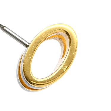 エルメス HERMES ポップアッシュ Hピアス ブラックXゴールド GP エナメル ピアス ゴールド金具 H型