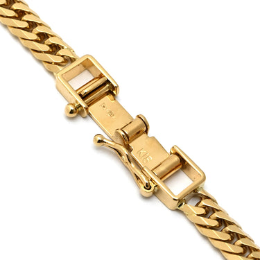 喜平 KIHEI K18 18金 18.5cm 10.2g 6面 ダブル Ｗ イエローゴールド K18YG ブレスレット 造幣局検定マーク ※ショッピングローン対応していません