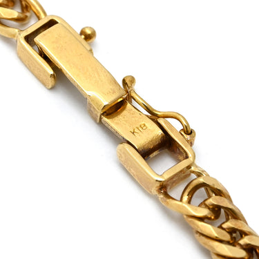 喜平 KIHEI K18 18金 18.3cm 13.3g 6面 ダブル Ｗ イエローゴールド K18YG ブレスレット 造幣局検定マーク ※ショッピングローン対応していません