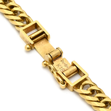 喜平 KIHEI K18 18金 18cm 13.7g 6面 ダブル Ｗ イエローゴールド K18YG ブレスレット 造幣局検定マーク ※ショッピングローン対応していません