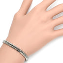 喜平 KIHEI PT900 20cm 20.5g 8面 トリプル プラチナシルバー Pt900 ブレスレット 造幣局検定マーク ※ショッピングローン対応していません