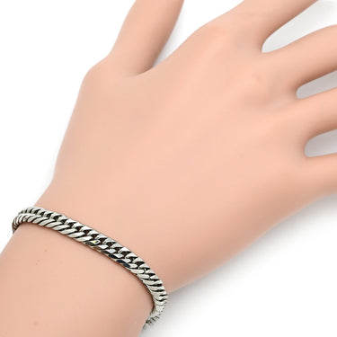 喜平 KIHEI PT850 18.3cm 22.2g 6面 ダブル Ｗ プラチナシルバー Pt850 ブレスレット 造幣局検定マーク ※ショッピングローン対応していません