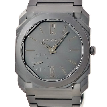 腕時計 ブルガリ BVLGARI オクト フィニッシモ BGO40CXT BGO40BCCXTAUTO 自動巻き メンズ OH済 オクタゴナル スモールセコンド 黒