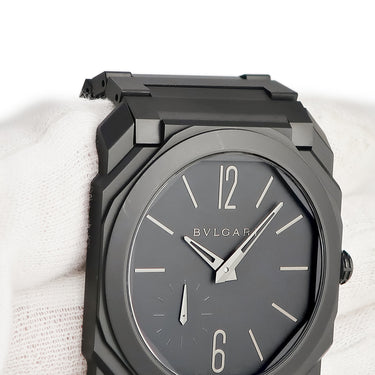 腕時計 ブルガリ BVLGARI オクト フィニッシモ BGO40CXT BGO40BCCXTAUTO 自動巻き メンズ OH済 オクタゴナル スモールセコンド 黒