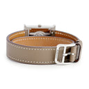 腕時計 エルメス HERMES Hウォッチ HH1.210 クオーツ レディース H型 シルバー ギヨシェ アラビア スクエア