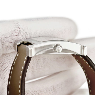 腕時計 エルメス HERMES Hウォッチ HH1.210 クオーツ レディース H型 シルバー ギヨシェ アラビア スクエア