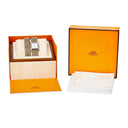 腕時計 エルメス HERMES Hウォッチ HH1.210 クオーツ レディース H型 シルバー ギヨシェ アラビア スクエア