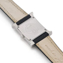 腕時計 エルメス HERMES Hウォッチ PM HH1.210 クオーツ レディース H型 ホワイト ギヨシェ アラビア スクエア