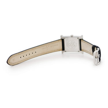 腕時計 エルメス HERMES Hウォッチ PM HH1.210 クオーツ レディース H型 ホワイト ギヨシェ アラビア スクエア