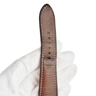 腕時計 エルメス HERMES Hウォッチ TGM HH2.810 自動巻き メンズ H型 デイト シルバー ギヨシェ アラビア 3針