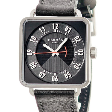 腕時計 エルメス HERMES カレ アッシュ 38mm TI2.710 W045777WW00 自動巻き メンズ ブラック 黒 アラビア スクエア